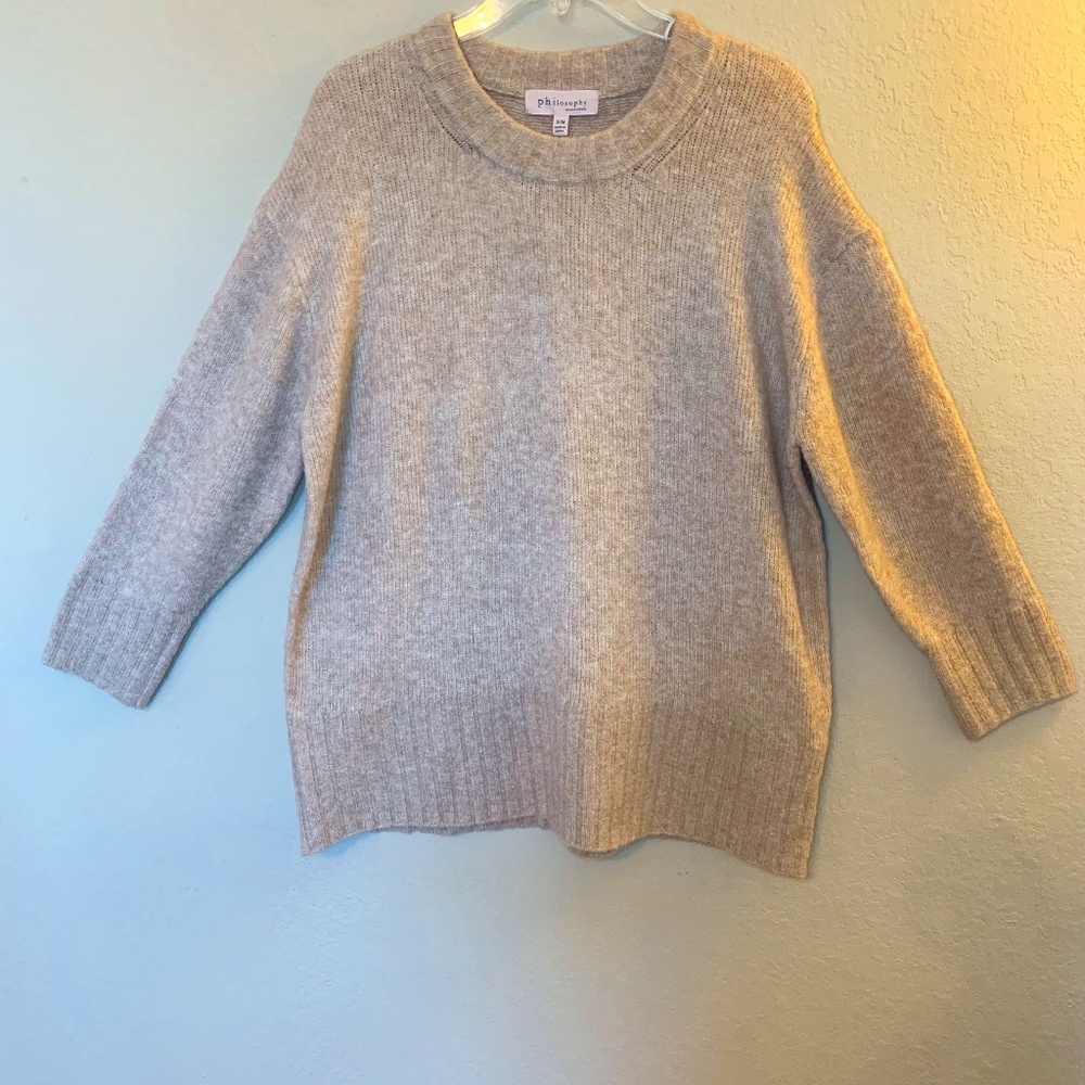 NWT Philosophy Beige Sweater Size S/M